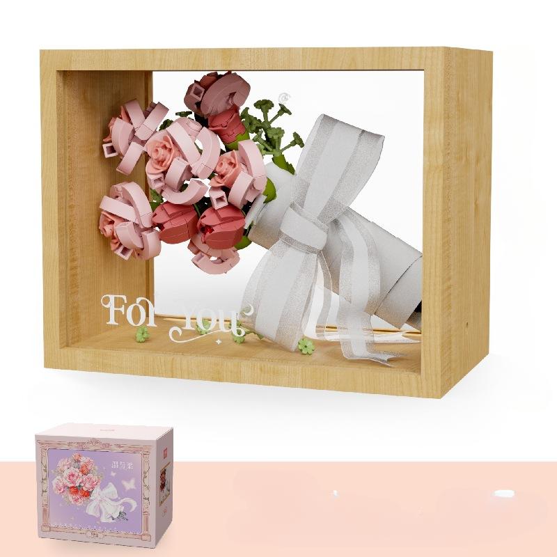 Building Blocks  Bouquets  Photo Frames  Decorative Micro-particle Assembled Toys  Holiday Gifts for Girls
