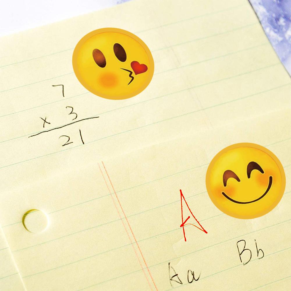 100-500pcs Smiley Face Sticker for Kids Reward Sticker Yellow Dots Labels Valentine's Day Happy Smile Face Sticker Label Gift