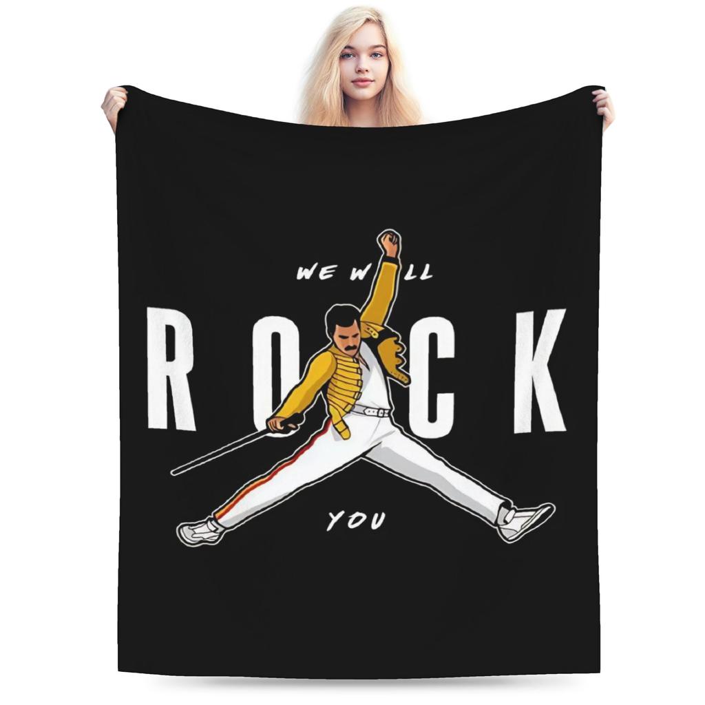 Warm Soft Blanket Kids Adult Picnic Singer Freddie Mercurys Bedding Throws Bedspread For Living Room Novelty Sofa Bed Cover