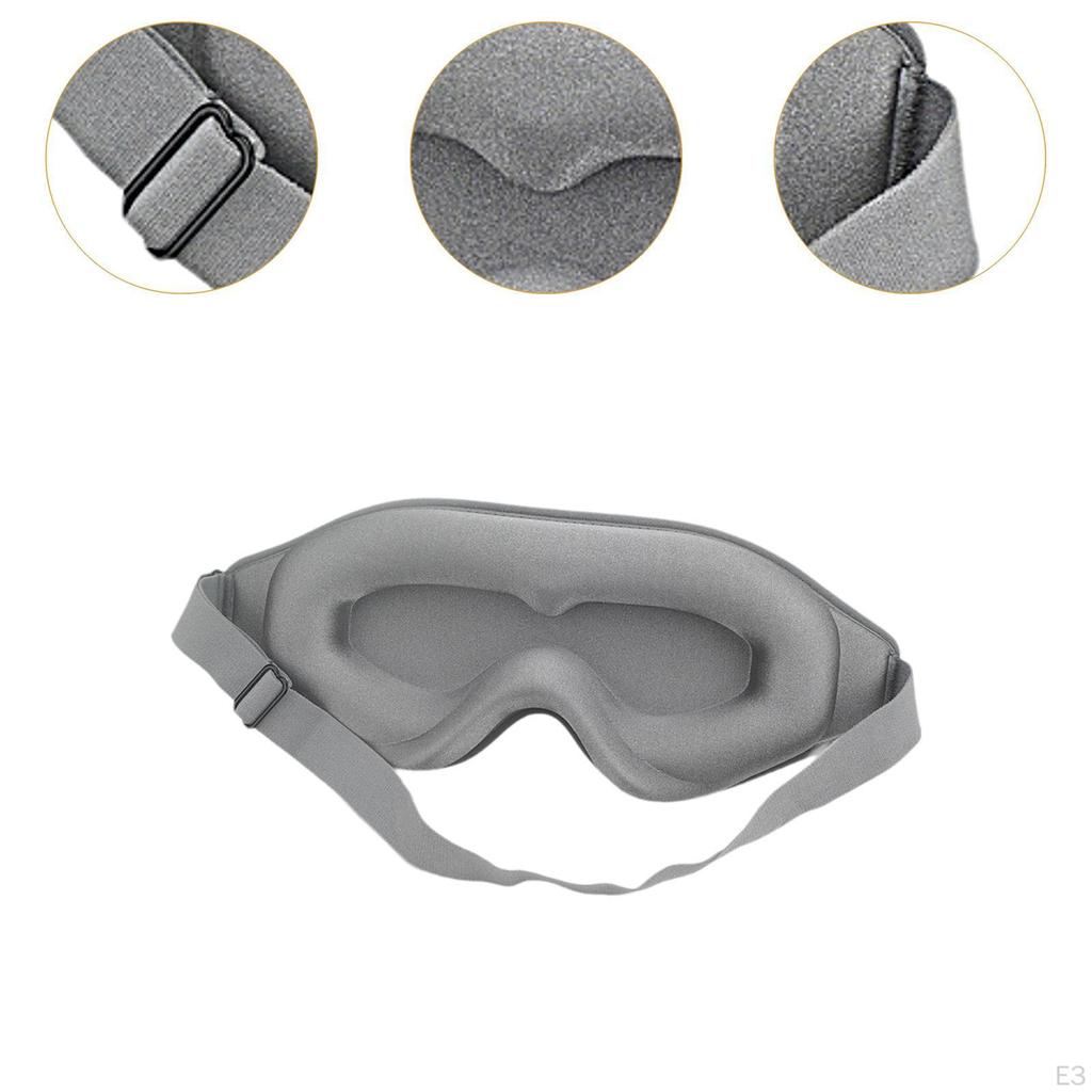 Sleep Mask 3D Contoured Cup Sleeping with Adjustable Strap Soft Breathable Eye for