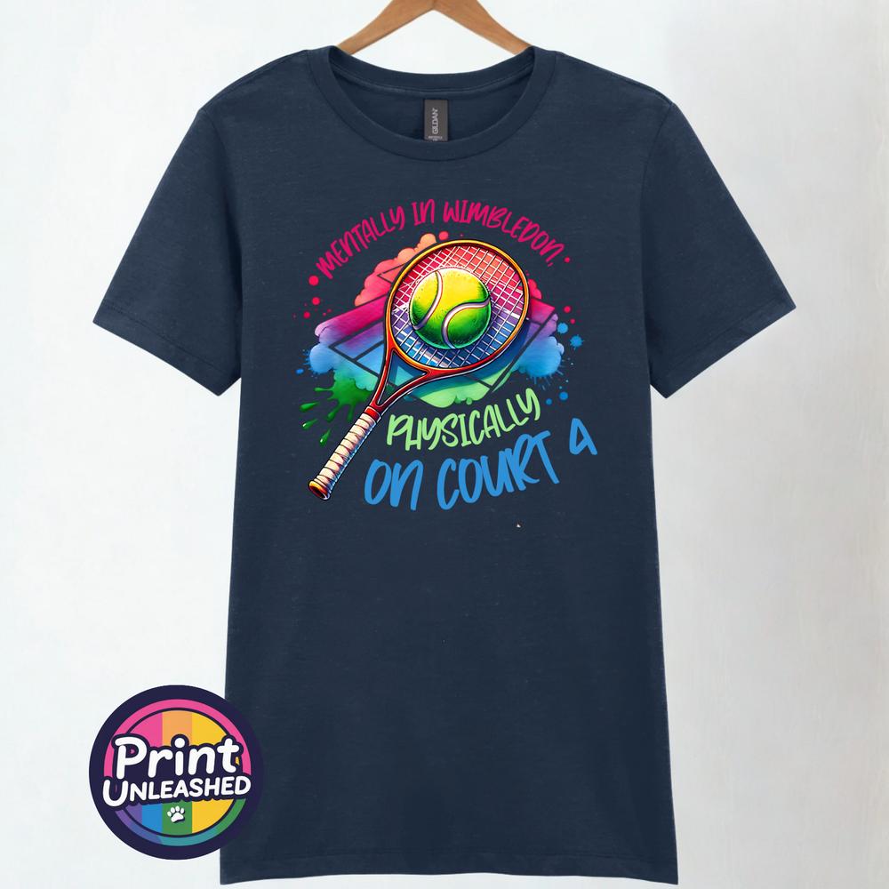 Funny Unisextally In Wimbledon Tennis TShirt Physically On Court 4 Ladies Tee 618 M