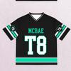 2026 New Tate Mcrae T8 Football Jersey Women's Y2k Fashion Casual Sweatshirt Concert Comfortable And Versatile Hot Girl Top