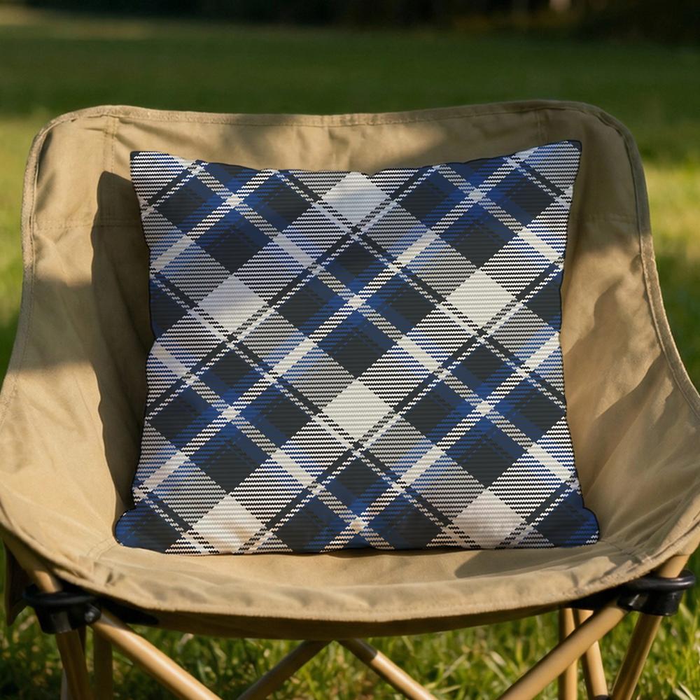 Classic Plaid Pattern Cushion Cover Soft Reversible  Durable Pillow Cover  MultiScene Use for Home  Car Daily Comfort