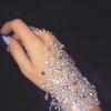 Elegant Rhinestone Bracelet Trendy Hand Crystal Bracelet Chain Finger Bangle Bracelet  Beach Party