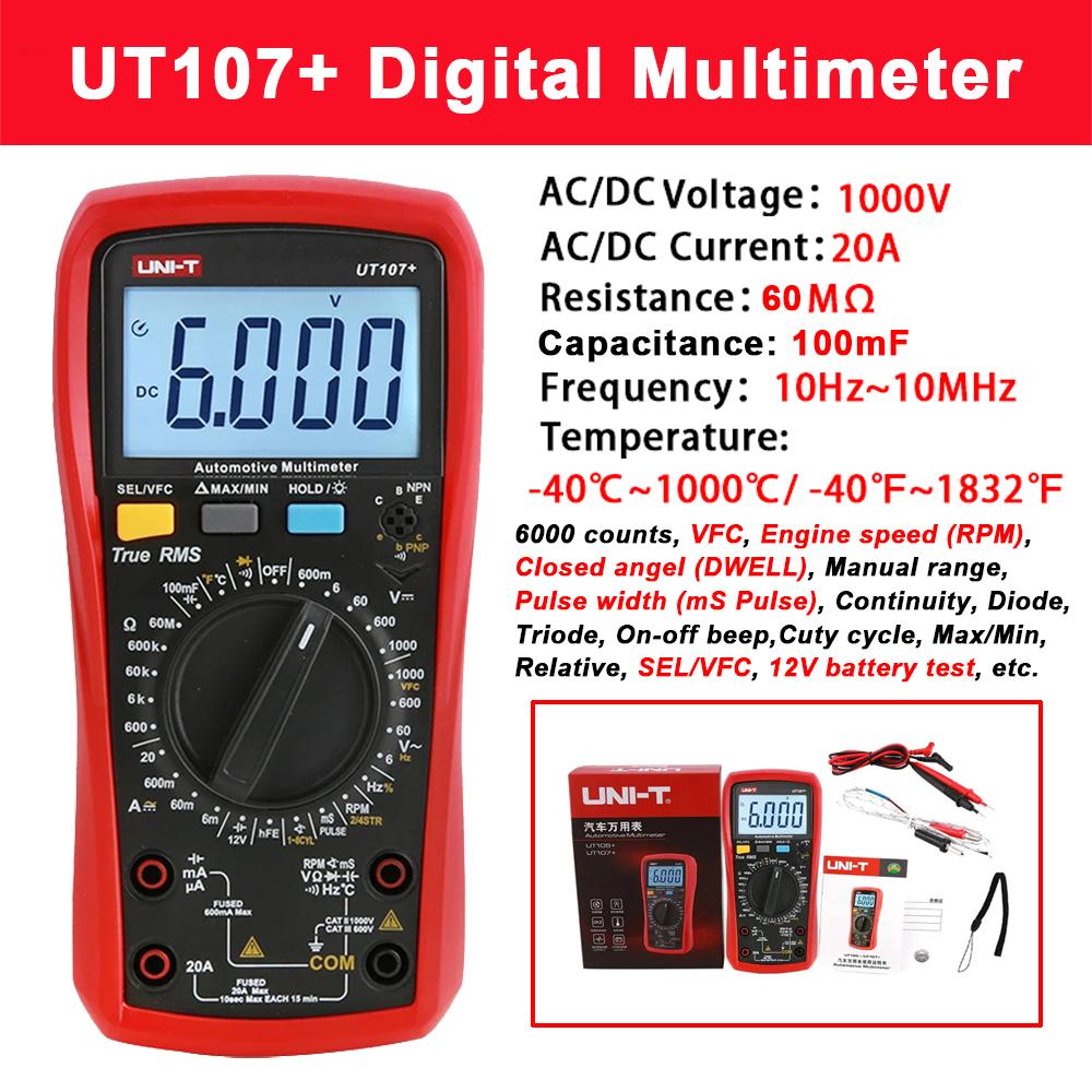 Professional Digital Multimeter UNI-T UT890C UT89X UT89XD UT105+ UT107+ UT61B+ UT61D+ UT61E+ Voltmeter Ammeter Electric Tester