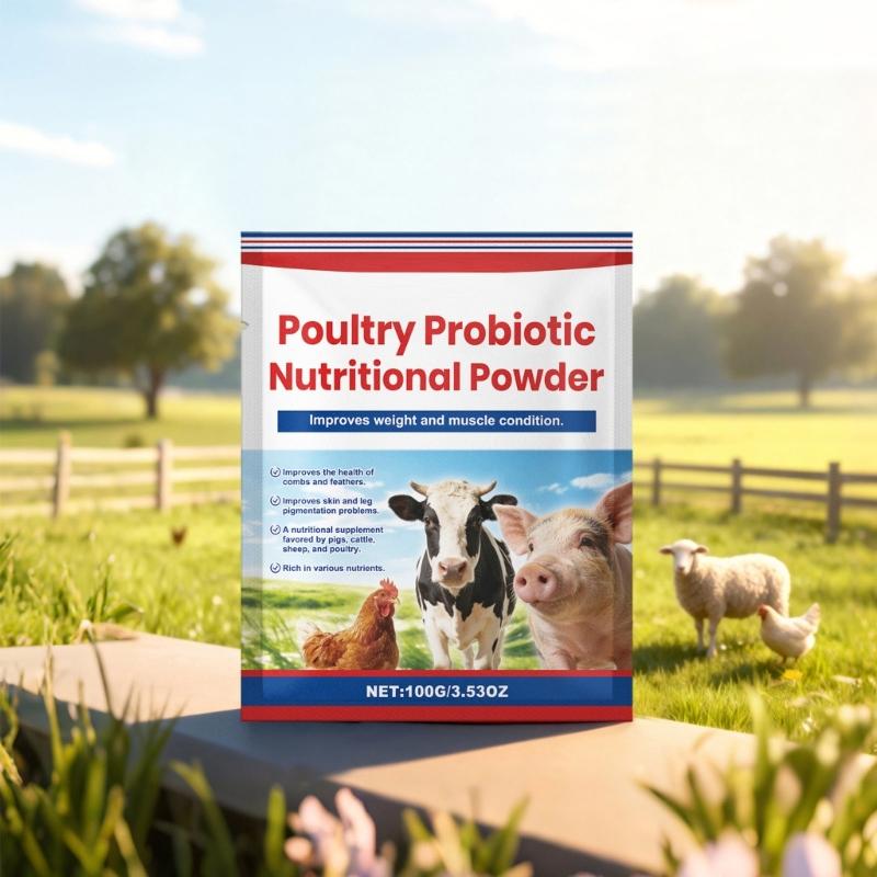 Poultry Feed Supplements Powder with Rich Probiotics And Vitamins For Livestock Strong Immune System And Healthy Growth