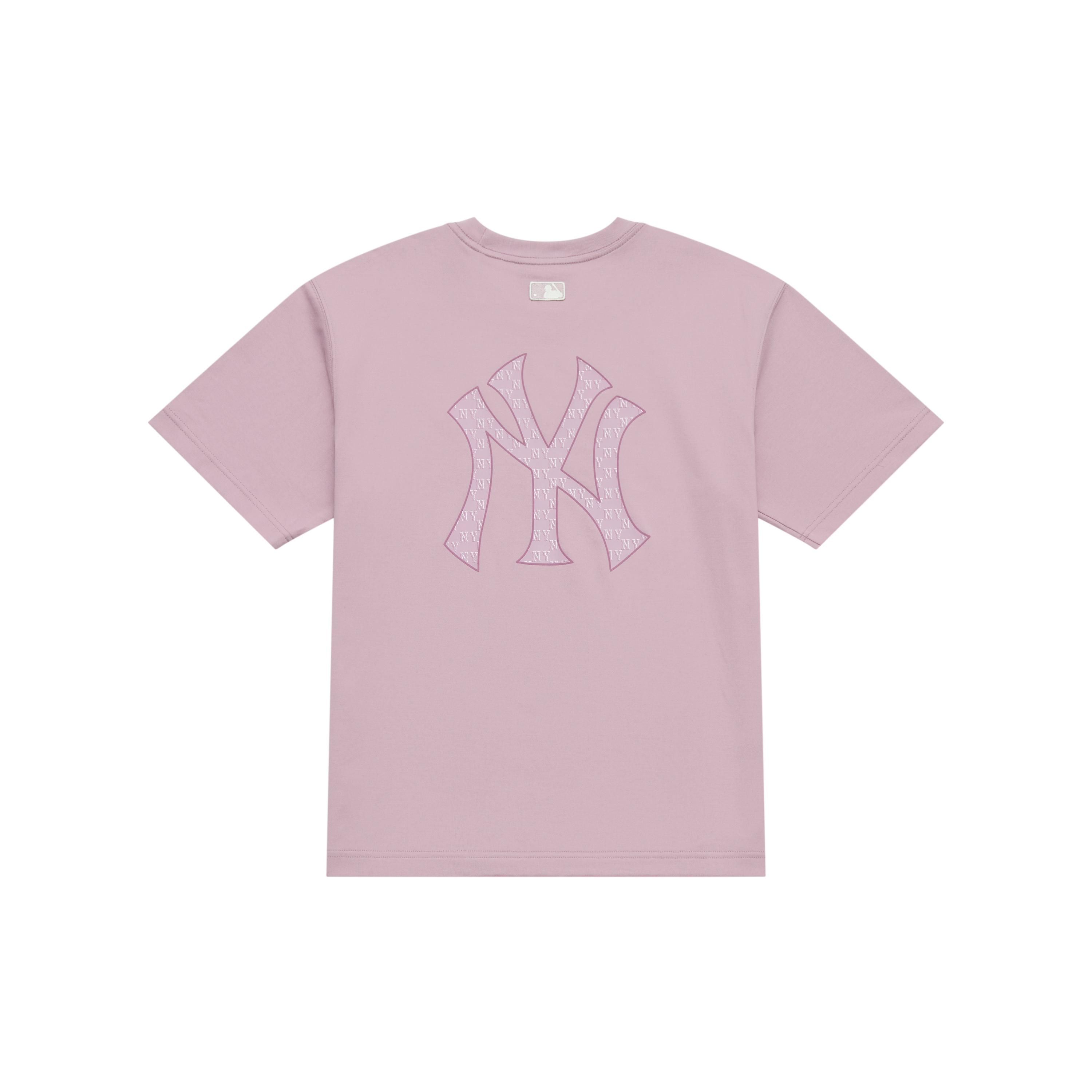 MLB T Shirts Unisex Pink Crew Neck 3ATSM0463-50LDL XS