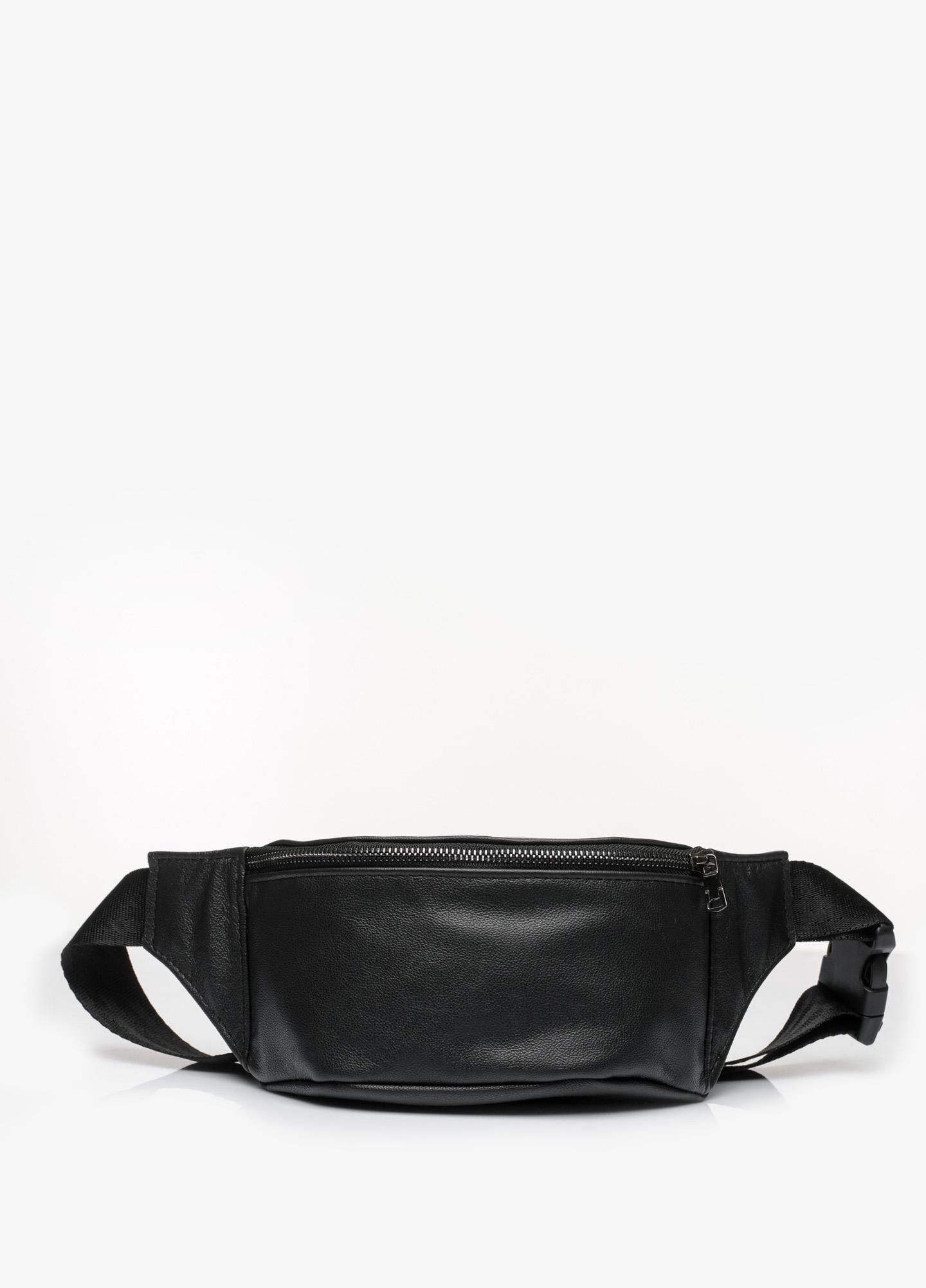 

Сумка бананка шкіряна Sambag Tirso PSO 31*12*5 см Чорний 31*12*5cm чорний