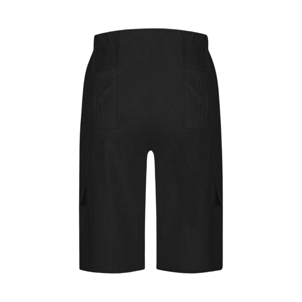 Women High Waist Cargo Shorts Loose Fit Knee Length Casual Utility Shorts with Multiple Pockets for Outdoor Wear