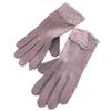 Warm gloves women's thousand bird grid elegant outdoor riding cold and windproof single-layer lace spring and autumn gloves