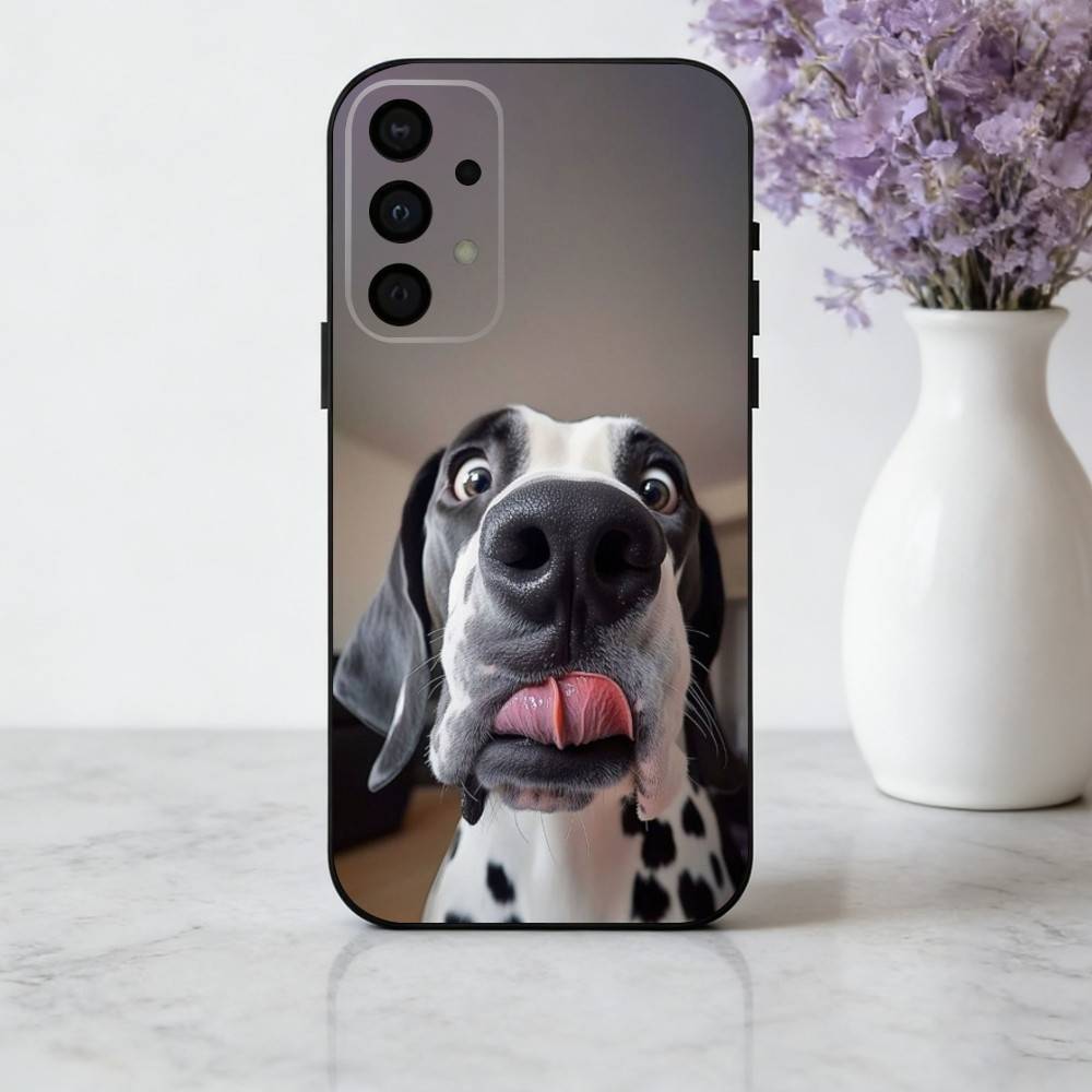 F-Funny A-Animal D-Dog-G  Phone Case For Samsung Galaxy A73,A72,A71,A70,A53,A52,A51,Soft Silicone Black Cover
