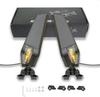 Motorcycle LED Mirrors For Kawasaki Ninja 250 300 400 650 H2 H4 Adjustable Rotating Rearview Fairing Swivel Wing Side Mirror