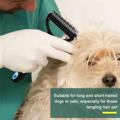 2colors Pet Dematting Comb Dog Cat Puppy Hair Removal Shedding