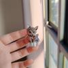 Cute Luxury Enamel Cat Brooches for Women Fashion Rhinestone Elegant Kitty Brooch Pin Crystal Animal Pins Jewelry Accessories