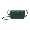 Mini Woven Crossbody Camera Bag Women Soft PU Leather Large Capacity Urban Chic Shoulder With Zip