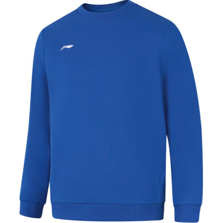 

Li Ning Comfortable Casual Round Neck Solid Color Sweatshirt Men sweatshirt Light-Blue AWDUB25-4 4XL