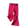 Children's Clothing Girls' Pants 2025 Spring and Autumn New Versatile Casual Slit Flared Pants for Young Children Solid Color Long Pants