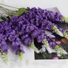 with Leaves Shyacinth Rattan Long Stem Silk Flower 3D Delphinium  Photo Props