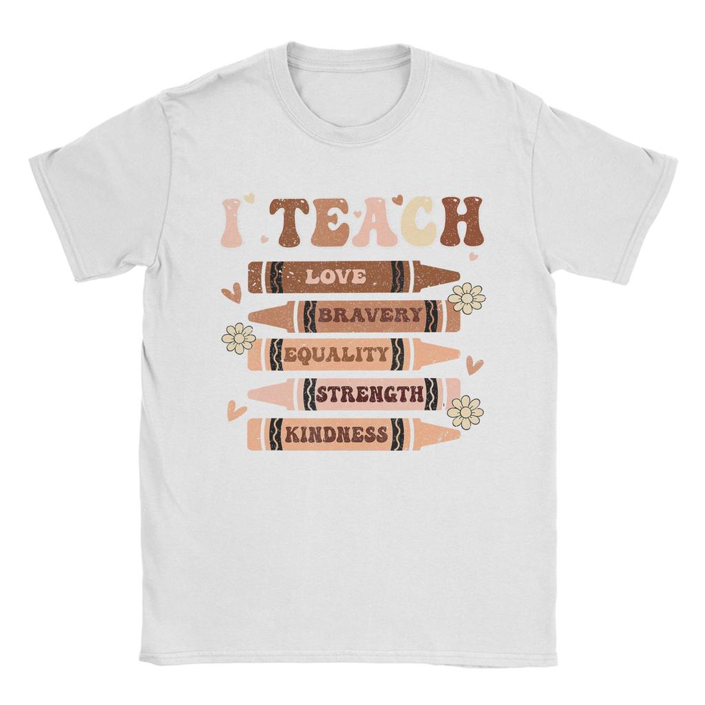 Unisex TShirt I Teach Black History Black History Month Teacher 100 Cotton Tee Shirt T Shirts Round Neck Clothing Party