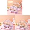 Capybara Pen Case Transparent Dual Layer Storage For School Students