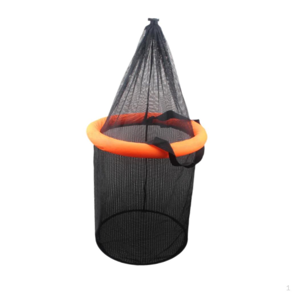 Foldable Floating Fish Basket , Mesh Bait Net Trap ,Heavy Duty, Keeping Storage Fishing Cage for