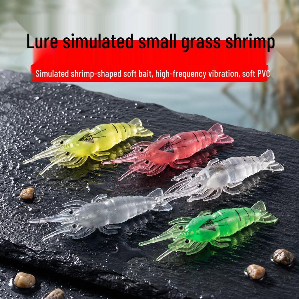 Luminous Soft Bionic Shrimp Lure with Hook for Perch and Culter Culter Fishing