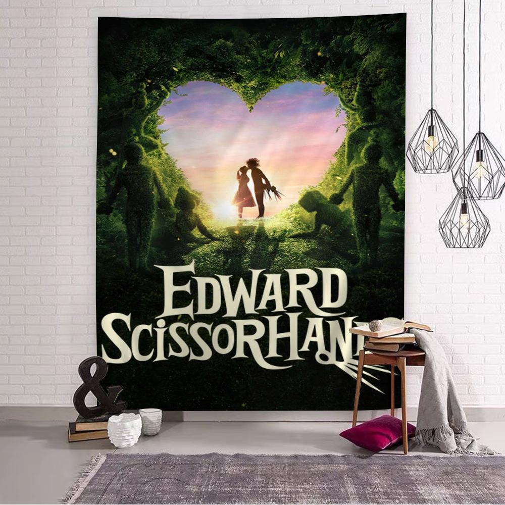 Movie EEdward SScissorhands  Hippie Wall Hanging Tapestries Bohemian Wall Tapestries Mandala INS Home Decor