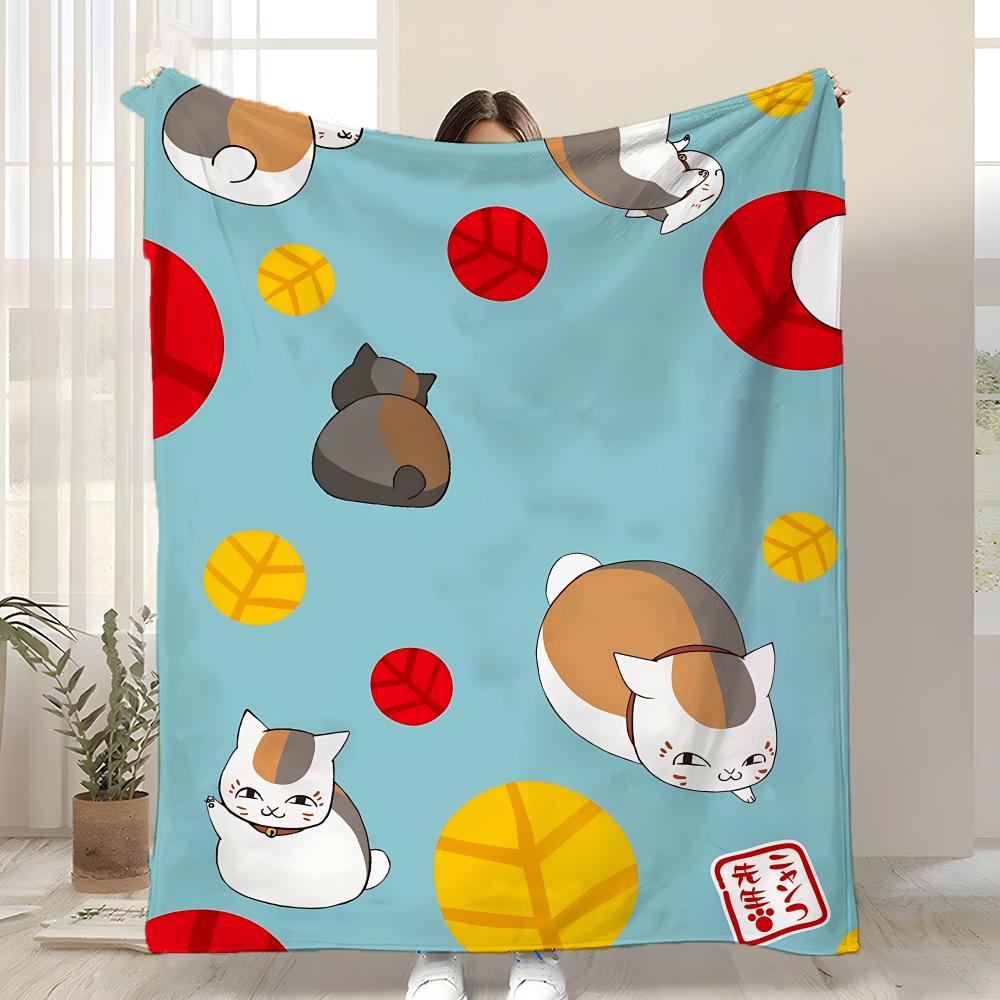 

N-Natsumes B-Book Of F-Friends Throw Kid-Friendly Flannel Throw Blanket Soft Warm Anti-Static Washable All Season 75x90cm