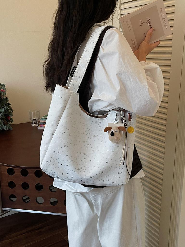Crossborder Fashion Canvas Handbag For Daily Casual Use With Polka Dot Design