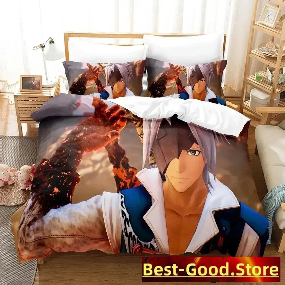 Tales of Arise Beding Set Einzelbett Doppelbett Bedrucktes Bettwäsche-Set Mit Kissenbezug Bett Weiche Bettdecke Weich Einzel Doppel Queen Super King-Size Abmessungend