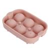 Silicone DIY Ice Cubes Mold Ice Ball Maker Mould Tray for Home Bar Party Cocktail UseLight Pink 6Hole 45mm