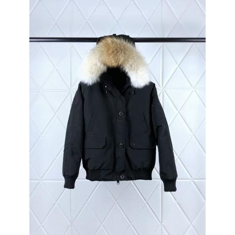 Canada Down Jacket Goose Chilliwack Bomber Jacket Women's Short White Duck Down Jacket