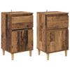 Nightstand Set of 2 Reclaimed Wood Look 40 X 35 X 70 Cm Engineered Wood
