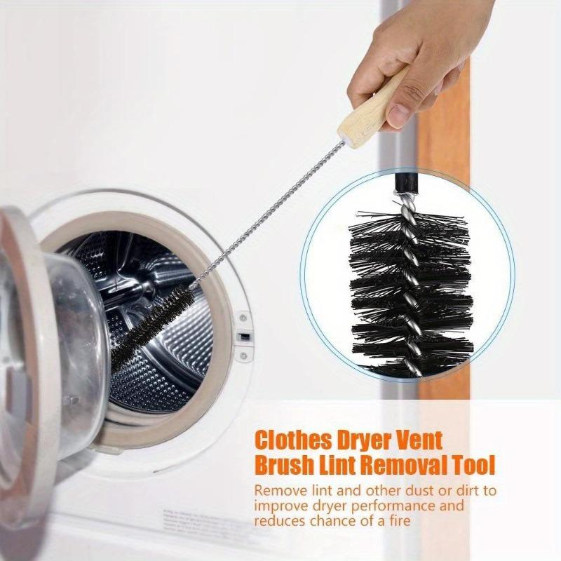 1Pc Long Flexible Rod Dryer Vent Cleaner Brush - Removes Dirt, Dust, Lint Blockage, Coil Brush Auger, Clothes Lint Trap Remover