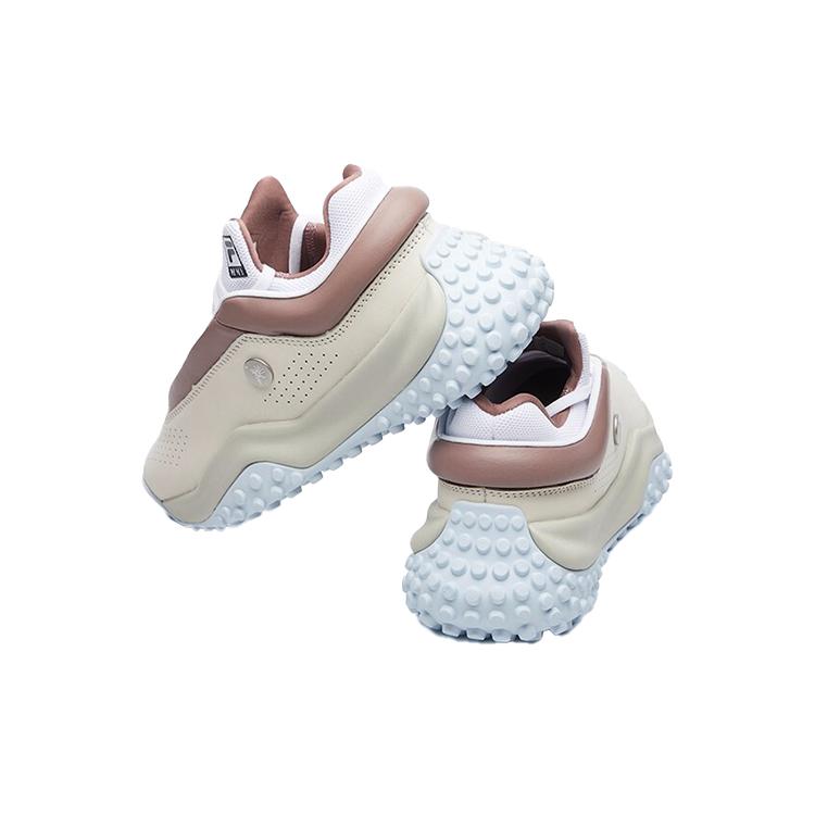 MIHARA YASUHIRO x FILA FM7 FM Cow Leather, Textile Comfortable Low top Chunky Sneakers Women's White Brown F12W114136FWA