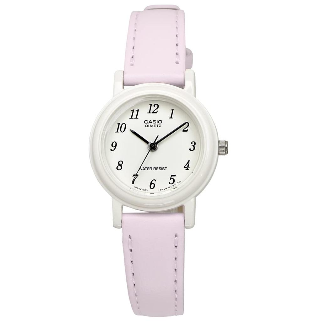 Casio Analoge Uhr Chipkashi Günstige Casio Pastell Lila Lederband Rundes Zifferblatt Damen Übersee-Modell [Casio] LQ-139L-6B [Artikel]