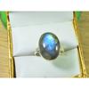 Oval Labradorite Ring US-9 Solid 925 Sterling Silver Chunky Gemstone Ring MK-40