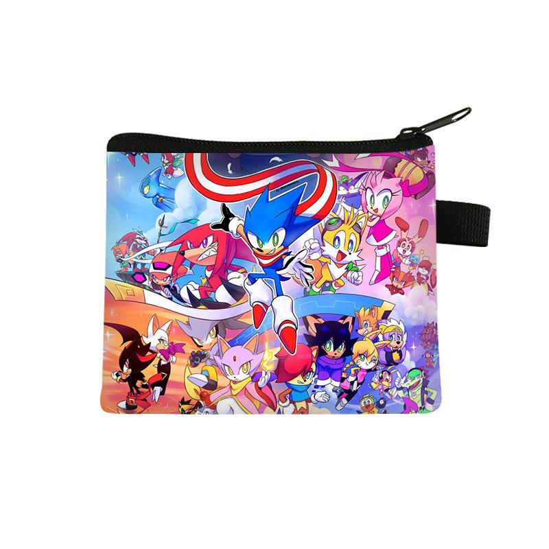 New Sonic Children's Change Bag Mini Bag Key Coin Headphone Bag Cute Cartoon Polyester Wallet