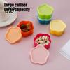 Stackable Storage Containers 5Pcs Mini Box with Lids, Plastic Containers, Reusable Portable Boxes Heart/Square/Flower Shape Food Organizer for