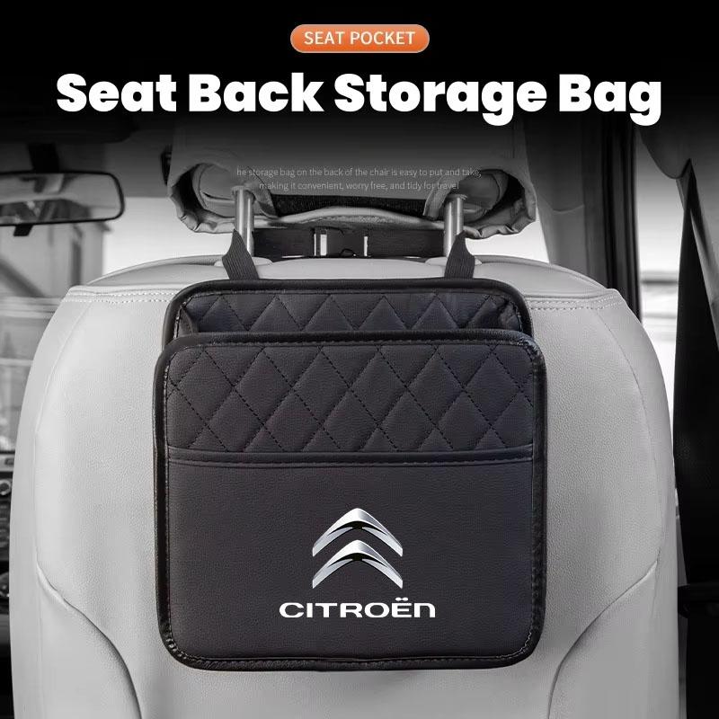 Multi-functional car seat back storage bag Leather Hanging bag For Citroen C1 C2 C4 C5 C3 C4L Berlingo Xsara Picasso Accessories WR3