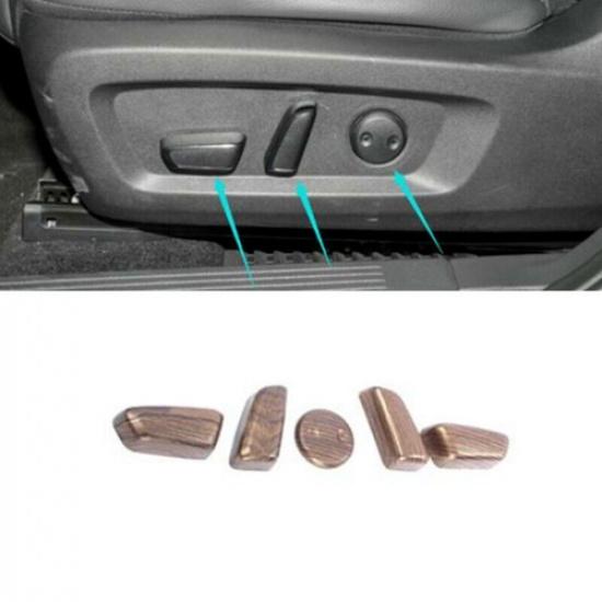 Peach Wood Grain 5X Car Seat Switch Button Cover Trim For Nissan Rogue -2024