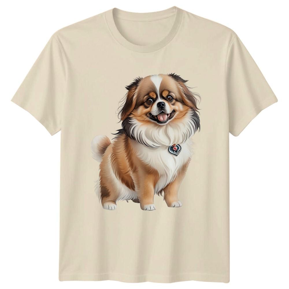Cute Pekingese Dog Portrait TShirt Stylish Dog Lover Tee