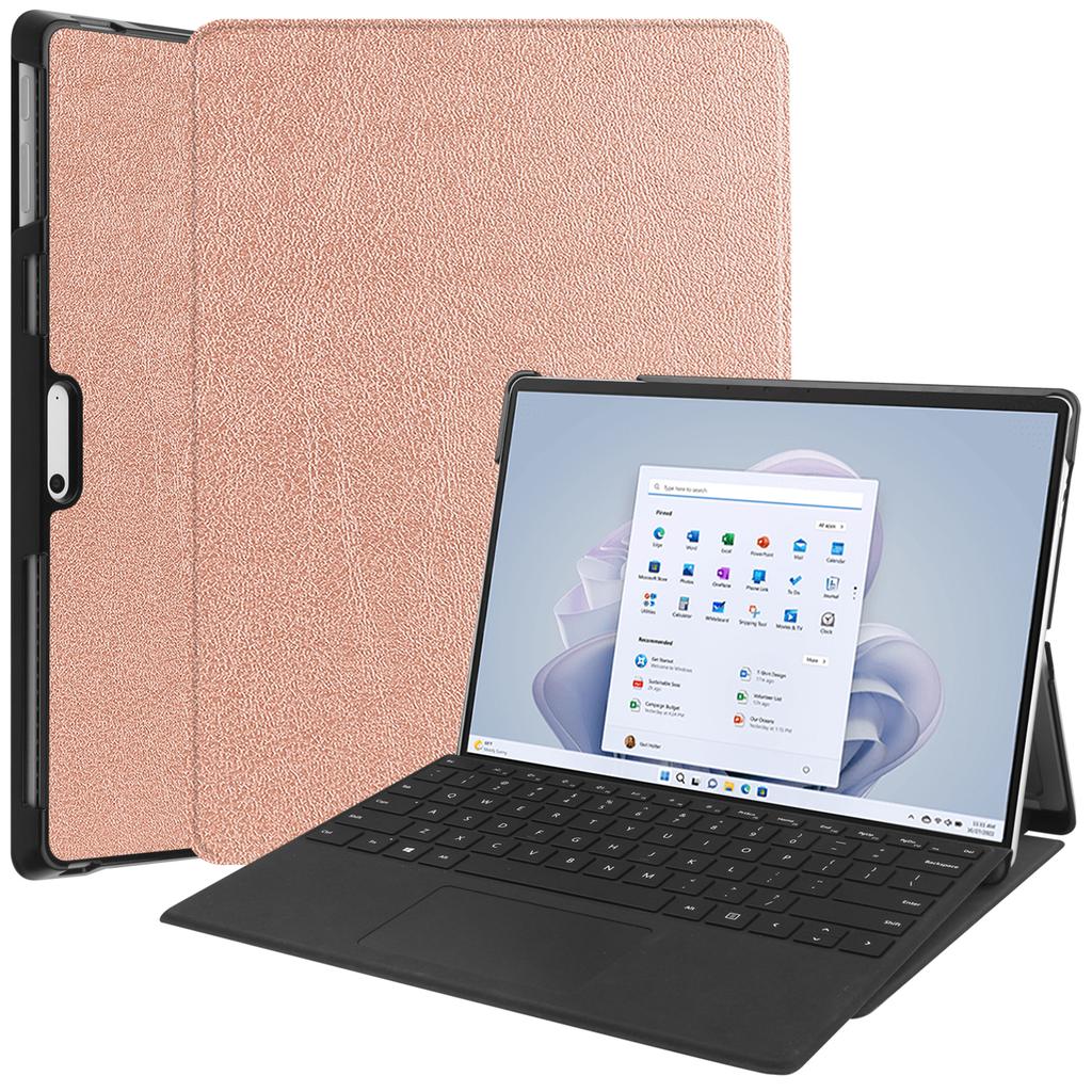 Etui na Microsoft Surface Pro 10/Pro 11 Skórzane Składane Etui z Podstawką Folio Pokrowiec na Tablet