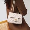 Bag Women's New Women's Bag Leather Shoulder Crossbody Bag Fashion High-end Diamond Chain Small Square Bag