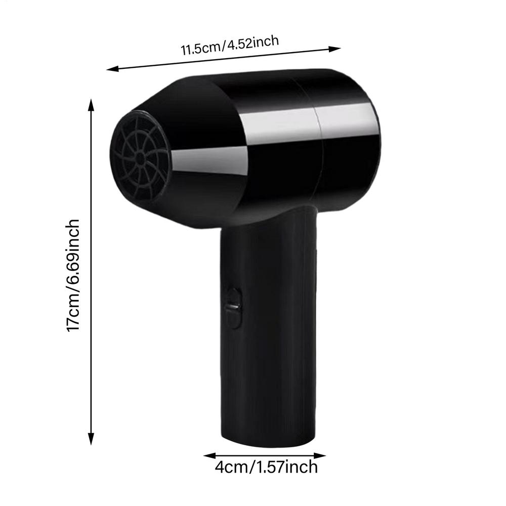 

Drying Painting Cordless Hair Dryer Adjustable Portable Air Blower Multifunctional Easy to Use Mini Air Blower Fan чорний