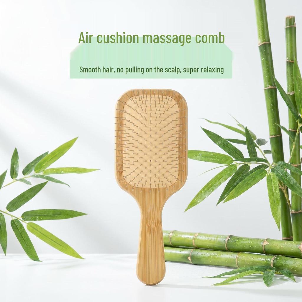 Bamboo Large Thickened Air Cushion Comb for Long Hair