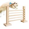 Kaninchen Sprungstange Holz Hase Agility-Ausrüstung Verstellbare Höhe Tier Sprungzaun Trainingsspielzeug Für Gehege Frettchen Chinchilla