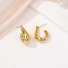 Fashion Geometric Stud Earrings Light Luxury Earrings Niche Design Gold Stud Earrings Premium Earrings