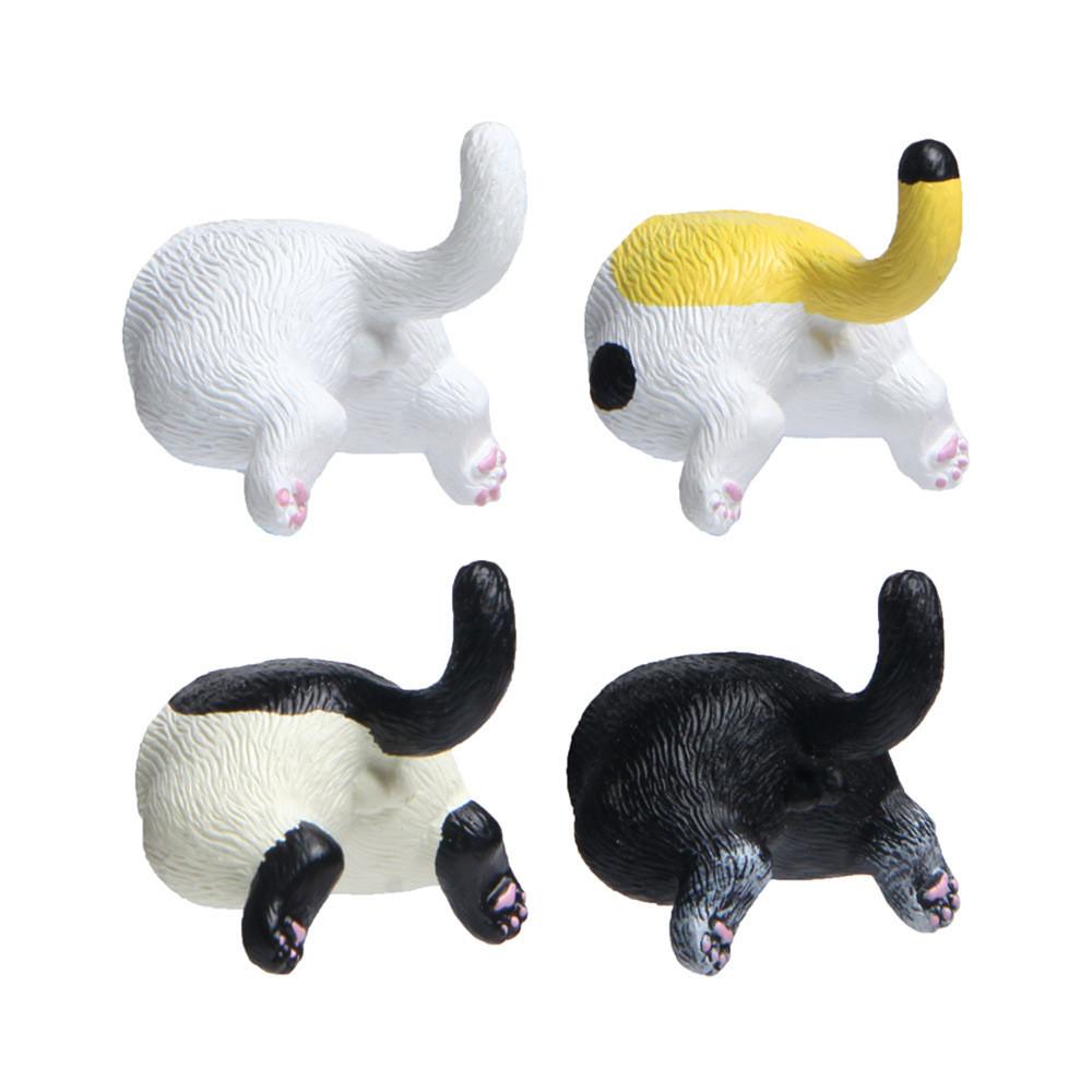 Creative Cat Butt Resin Refrigerator Magnets Sculpture For Gift And Home Decor