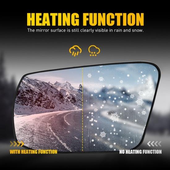 Mirror Glass For 13-2018 Nissan Altima Sedan with Backing Plate Driver Side